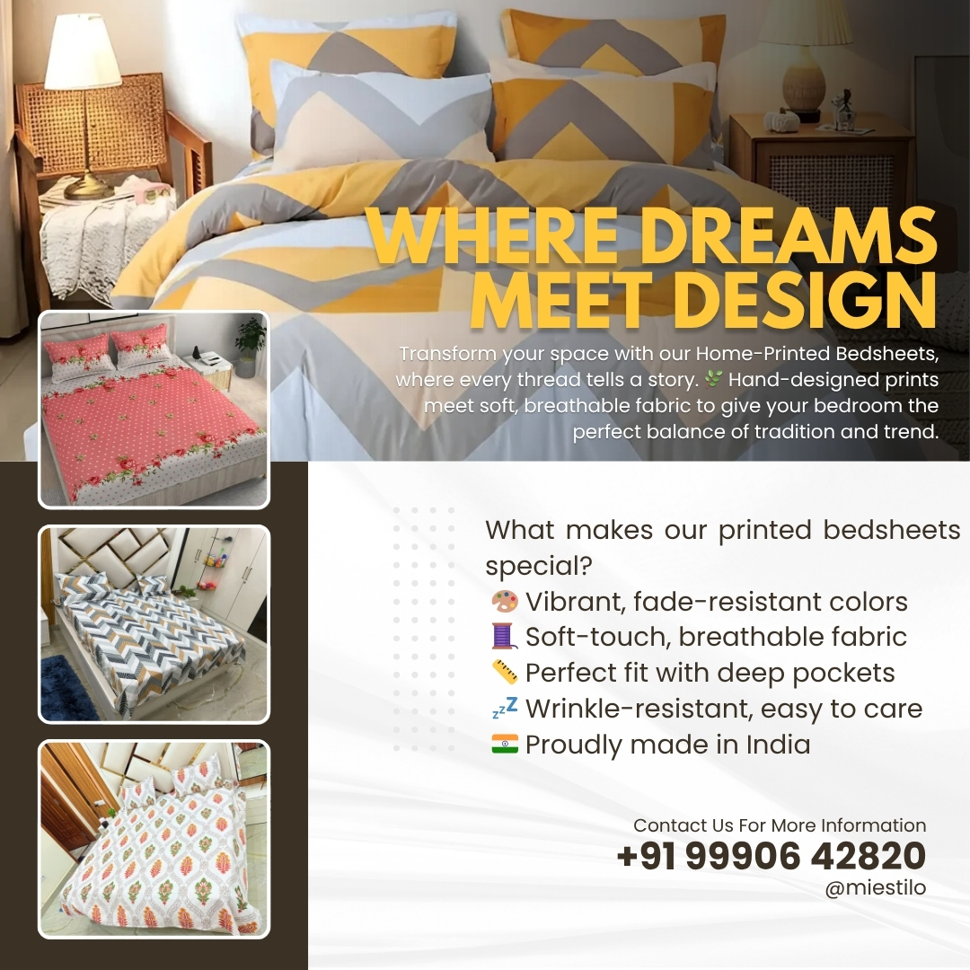 Printed to Perfection: The Story Behind Dreamy Bedsheets 1 Miestilo